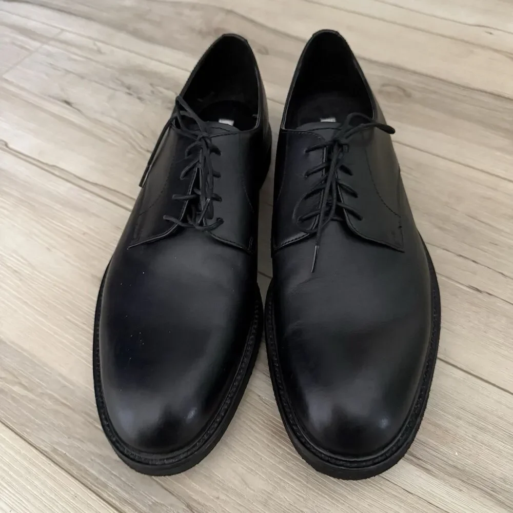 Thom McAn Corey Black Business Dress Shoes Classic Leather Shoes size 10.5